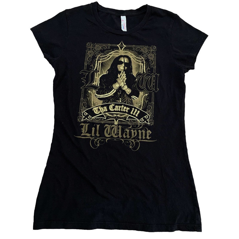 Lil Wayne Tha Carter lll Y2k T Shirt Women Black Medium AAA Alstyle Cotton